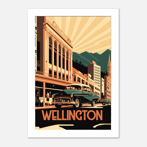 Wellington New Zealand Classic Semi-Glossy Paper Poster - Books Worth Keeping